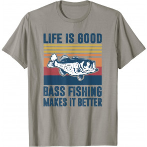 Largemouth Bass Fishing Gifts Men Women Kids Fisherman Bass T-Shirt
