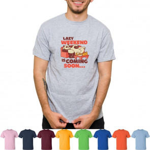 Lazy Weekend Panda Sloth A Sloth And A Panda Sitting On A Couch Eating Food Men Women Gray T-Shirt