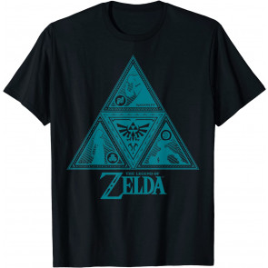 Legend Of Zelda Teal Triforce Symbolism T-Shirt