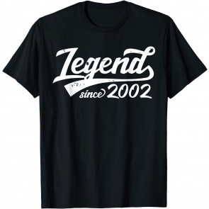 Legend Since 2002 19th Birthday 19 Years Old Vintage Gift T-Shirt