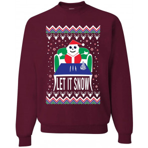 Let It Snow Cocaine Santa Ugly Christmas T-Shirt
