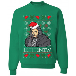 Let It Snow Jon Snow Full Color GoT Ugly Christmas  T-Shirt