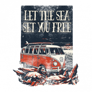 Let The Sea Set You Free Retro Hippy Tshirt