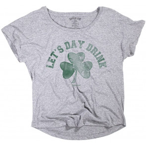 Lets Day Drink Flowy Tri-Blend St Patricks Day T-Shirt