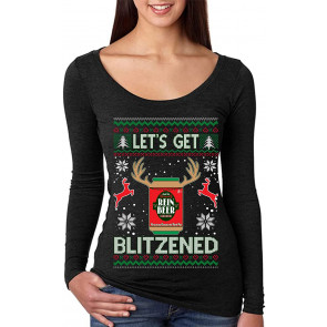 Let's Get Blitzened Rein Beer Ugly Christmas  T-Shirt