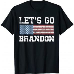Let's Go Brandon - Vintage Retro American USA Flag T-Shirt