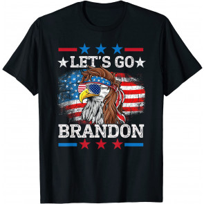Let's Go Brandon American Flag Eagle Retro Vintage Patriotic T-Shirt