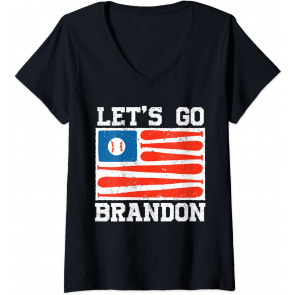 Let's Go Brandon Baseball Bat US Flag T-Shirt