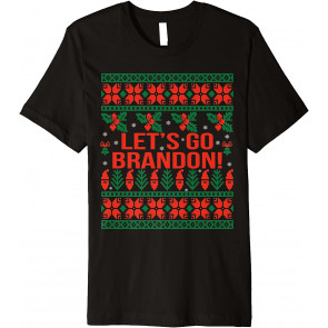Let's Go Brandon Chant Meme Christmas PJ Political Ugly T-Shirt
