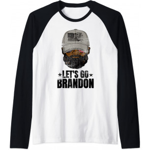 Let's Go Brandon Patriotic Bearded African American Man T-Shirt