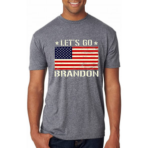Let's Go Brandon US Flag Political Tri Blend T-Shirt