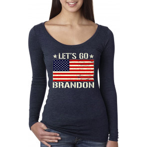 Let's Go Brandon US Flag Political T-Shirt