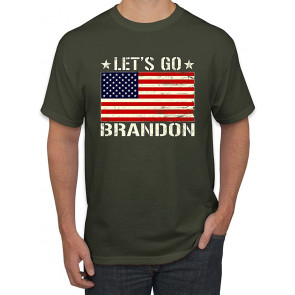Let's Go Brandon US Flag Political T-Shirt