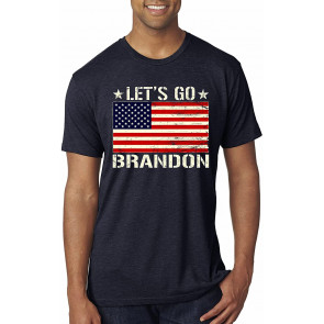 Let's Go Brandon US Flag Political T-Shirt