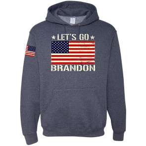 Let's Go Brandon USA Flag Sleeve Print Political T-Shirt