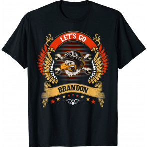 Let's Go Brandson Brandon American Biker Mechanic Retro T-Shirt
