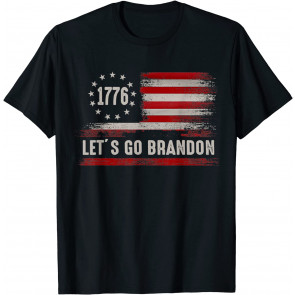 Let's Go Brandson Brandon Retro Branson USA Flag Vintage T-Shirt