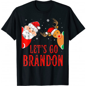 Let's Go Branson Brandon Lights Reindeer T-Shirt