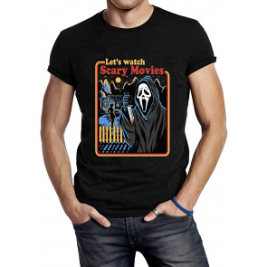 Let's Watch Scary Movies Men  T-Shirt