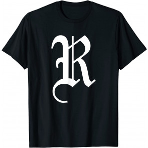 Letter R Medieval Costume Gothic Middle Ages Fancy Monogram T-Shirt