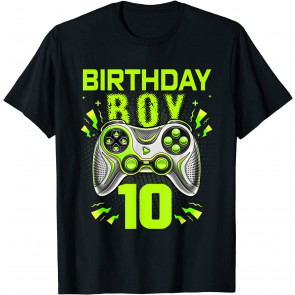Level 10 Unlocked 10 Year Old Video Game 10th Birthday Gift T-Shirt
