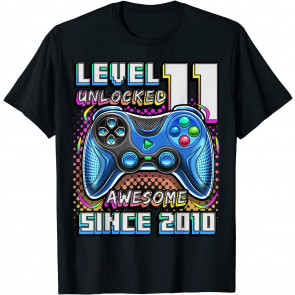 Level 11 Unlocked Awesome 2010 Video Game 11th Birthday Boy T-Shirt