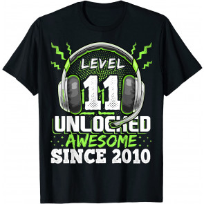 Level 11 Unlocked Awesome 2010 Video Game 11th Birthday Gift T-Shirt