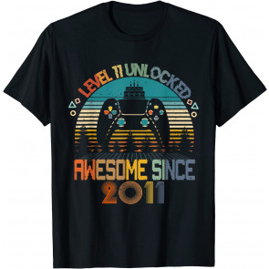 Level 11 Unlocked Awesome 2011 Video Game 11th Birthday Gift T-Shirt