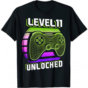 Level 11 Unlocked Video Game 11th Birthday T-Shirt