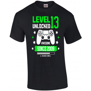 13 Year Old Video Game 13th Birthday Boys Kids Awesome 2009 T-Shirt