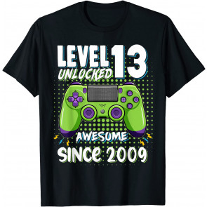 Level 13 Unlocked Awesome 2009 Video Game 13th Birthday T-Shirt