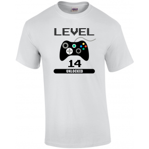 Birthday Boy 14 Video Game 14 Year Old Level 14 Unlocked T-Shirt