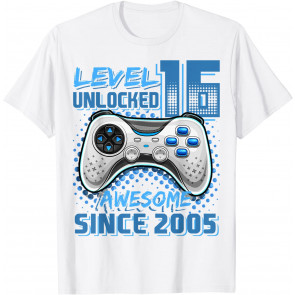 Level 16 Unlocked Awesome 2005 Video Game 16th Birthday Gift T-Shirt