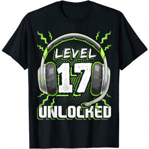 Level 17 Unlocked Video Game 17th Birthday PC Gaming Gift T-Shirt
