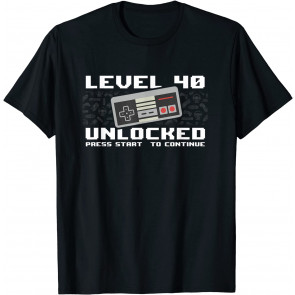 Level 40 Complete 1981 Gamer 40th Video Gamer Birthday T-Shirt