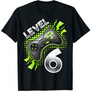 Level 6 Video Game Controller 6th Birthday T-Shirt