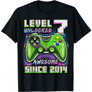 Level 7 Unlocked Awesome 2014 Video Game 7th Birthday Boy T-Shirt