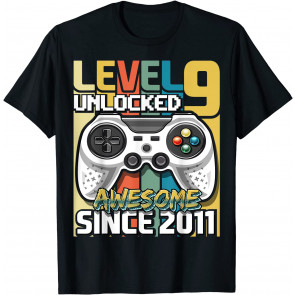 Level 9 Unlocked Awesome 2011 Video Game 9th Birthday Gift T-Shirt
