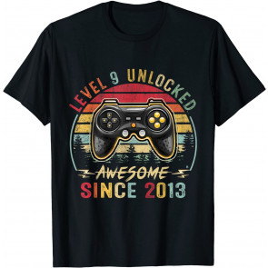 Level 9 Unlocked Awesome 2013 Video Game 9th Birthday Gift T-Shirt