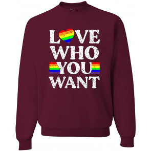 LGBTQ Rainbow Flag Love Who You Want LGBT T-Shirt