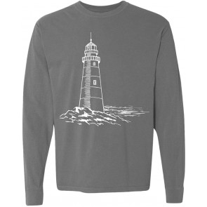 Lighthouse Nautical Sea Coastal Vibes Streetwear Garment-Dyed Washed Look T-Shirt
