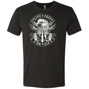 Live Free OR DIE - Eagle America USA Patriot - Tri-Blend T-Shirt