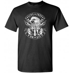 Live Free OR DIE - Eagle America USA Patriot - T-Shirt