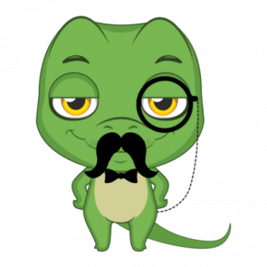 Lizard With A Mustache Wearing A Monocle Tshirt