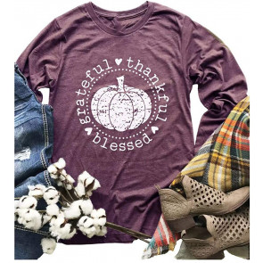 Long Sleeve Pumpkin Blessed T-Shirt