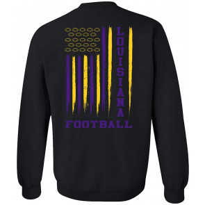 Louisiana Football Team Color Purple And Gold Flag T-Shirt
