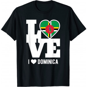 Love Dominica Proud Patriotic Dominican Expat T-Shirt
