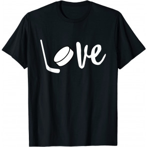 Love Hockey Ice Hockey Gift For Hockey Fans T-Shirt