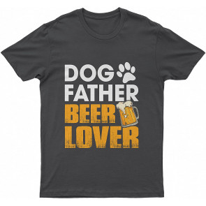 Lovely Dog Father Beer Lover Dog T-Shirt