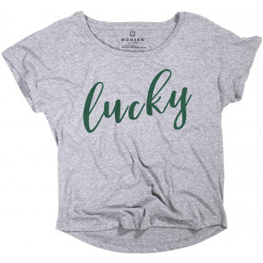 Lucky St Patricks Day Flowy Tri-Blend Dolman T-Shirt
